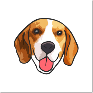 Beagle Dog Head Posters and Art